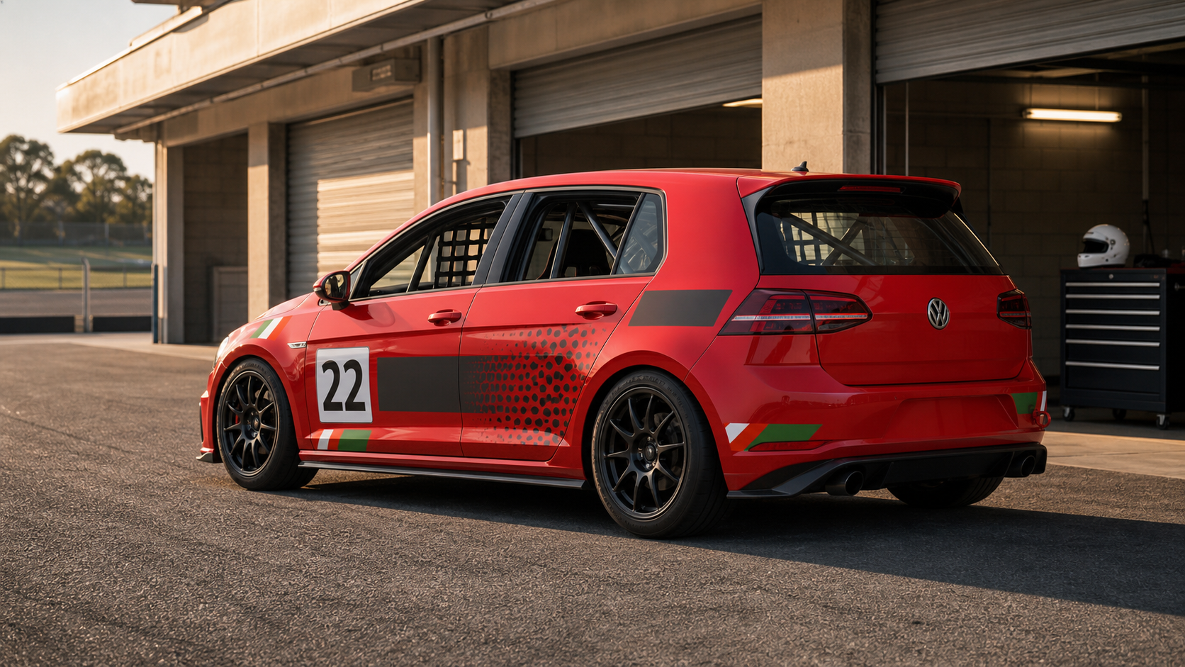 Paddock concept of the Horan Racing #22 Golf GTI